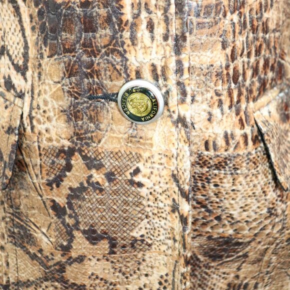 Vintage Dannicai France Snake Skin Jacket Animal Print Fitted Blazer S - Picture 5 of 6
